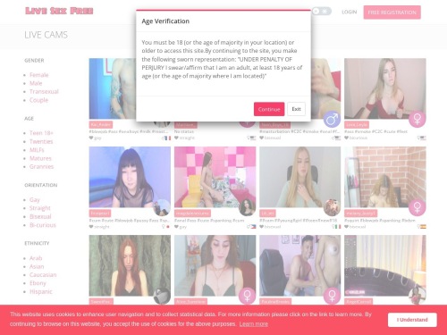 A Review Screenshot of LiveSexFree.webcam