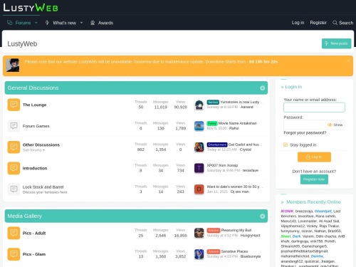 Review screenshot lustyweb.live