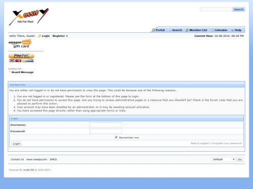A Review Screenshot of Xossipy